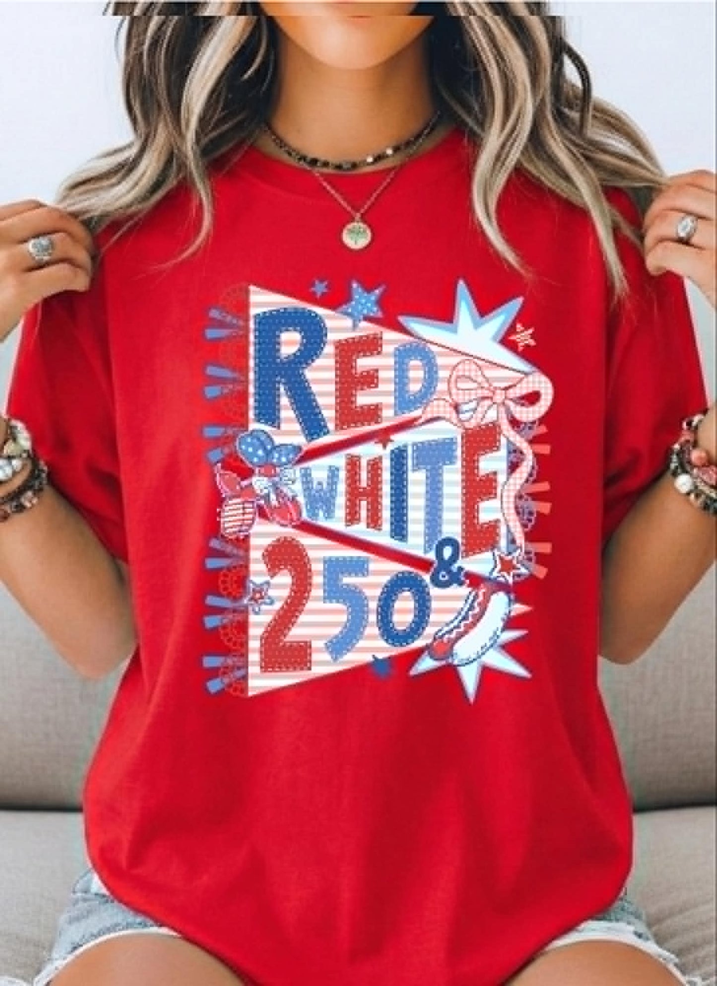 Red, White, 250 Tee Youth
